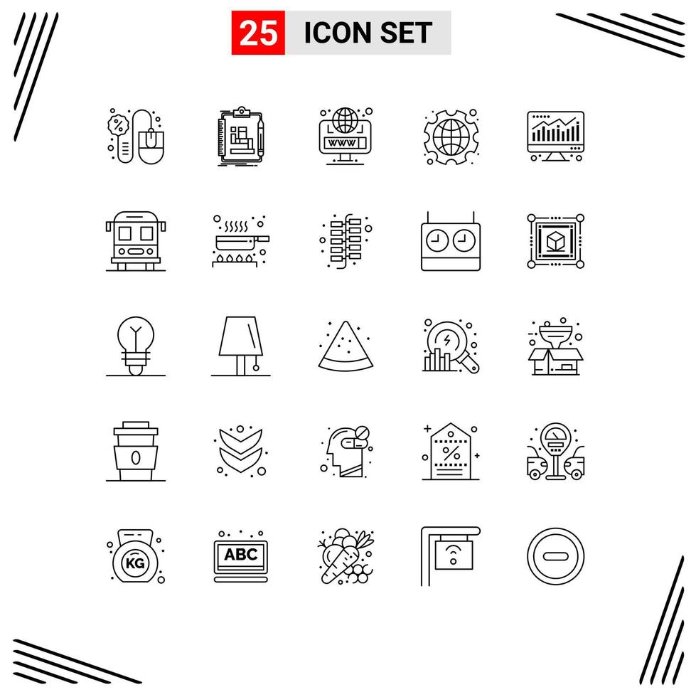 Modern Set of 25 Lines and symbols such as labor day work international site Editable Vector Design Elements