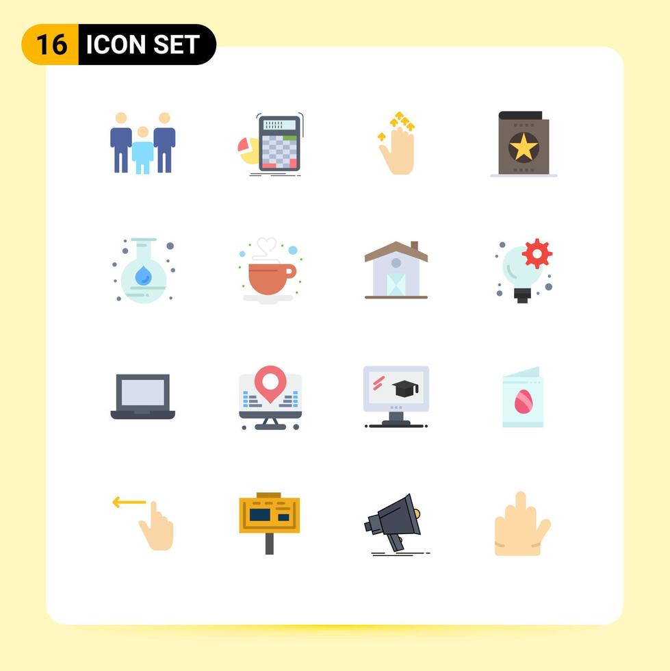 16 Universal Flat Colors Set for Web and Mobile Applications energy knowledge graph halloween book Editable Pack of Creative Vector Design Elements