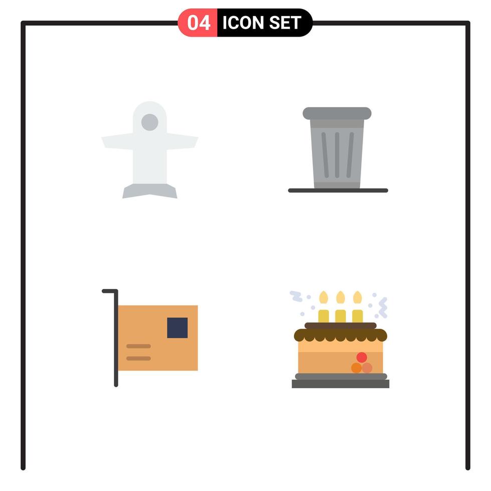 Flat Icon Pack of 4 Universal Symbols of plane computers vehicles power gadget Editable Vector Design Elements