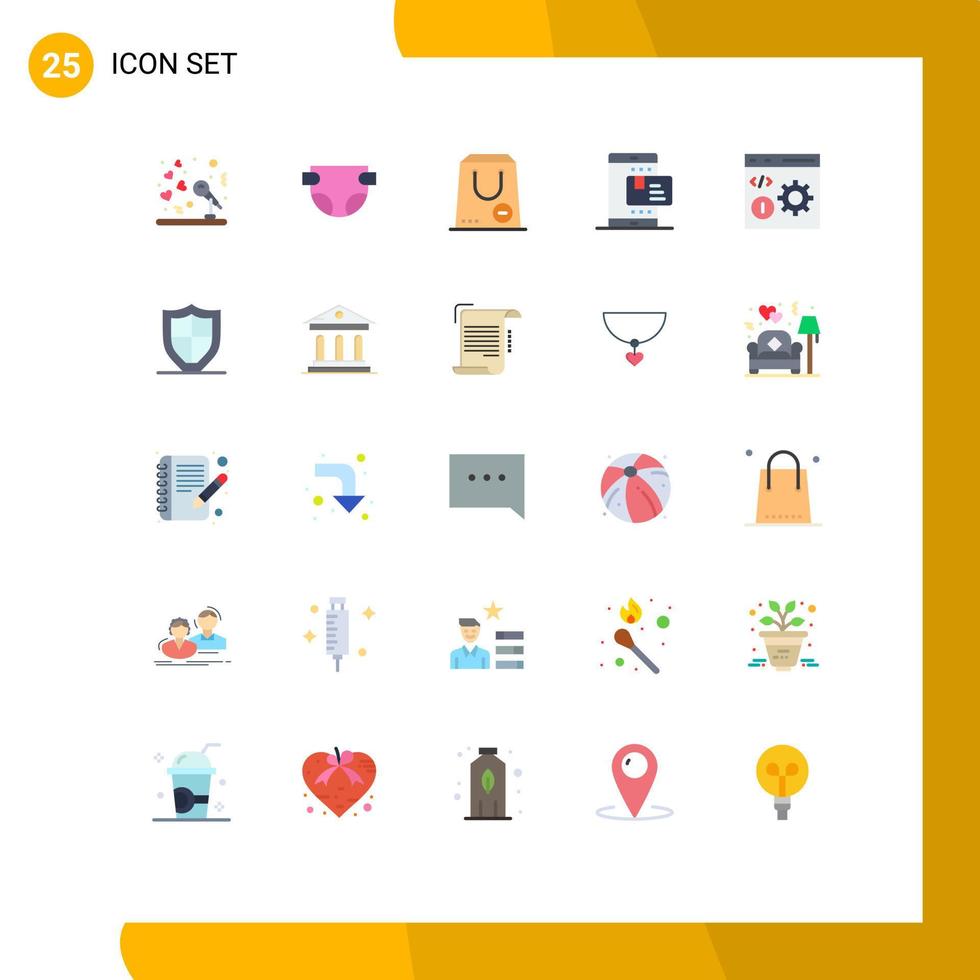 paquete de iconos de vector de stock de 25 signos y símbolos de línea para elementos de diseño de vector editables de comercio electrónico de pago electrónico de tasa de navegador