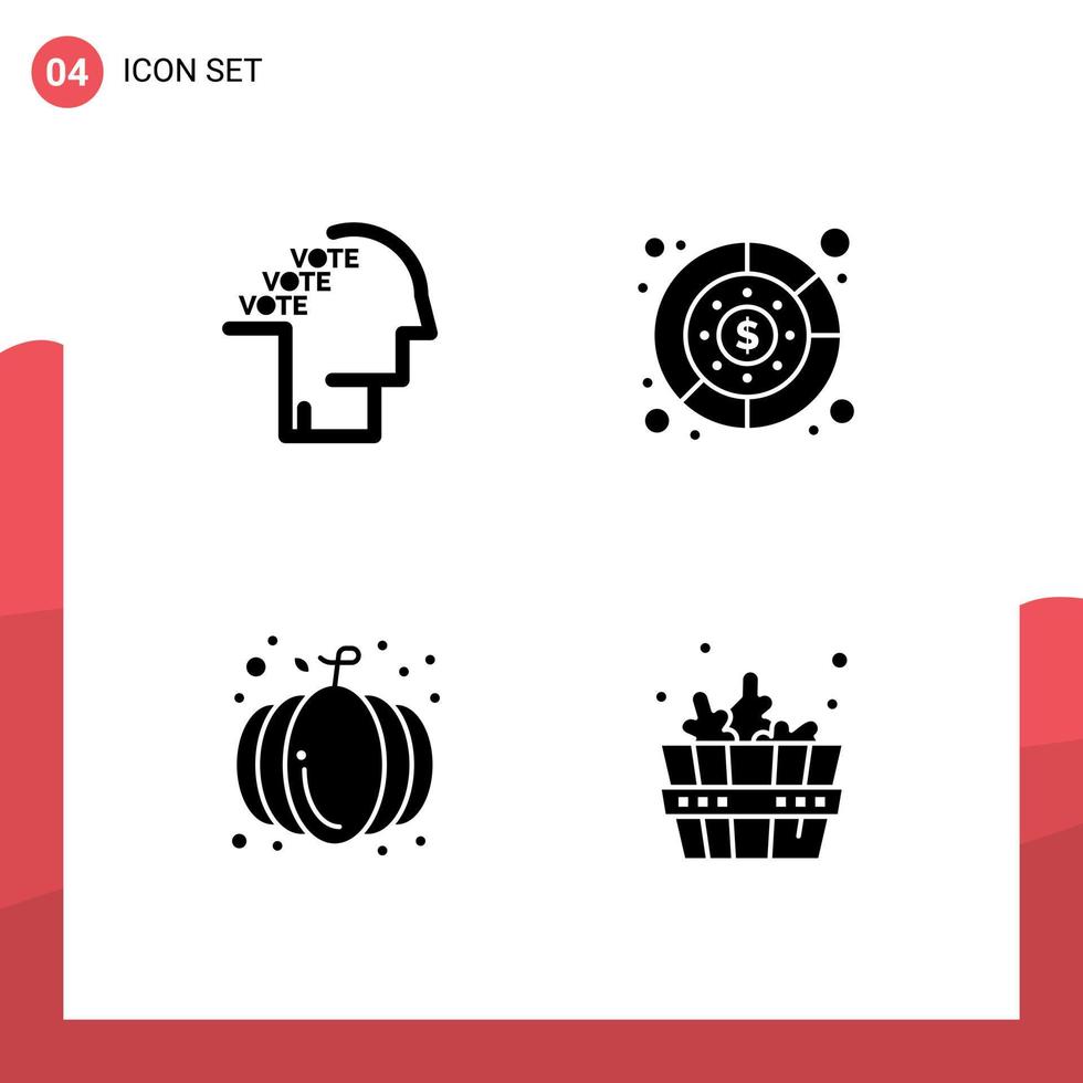 Creative Icons Modern Signs and Symbols of ballot autumn referendum graph harvest Editable Vector Design Elements