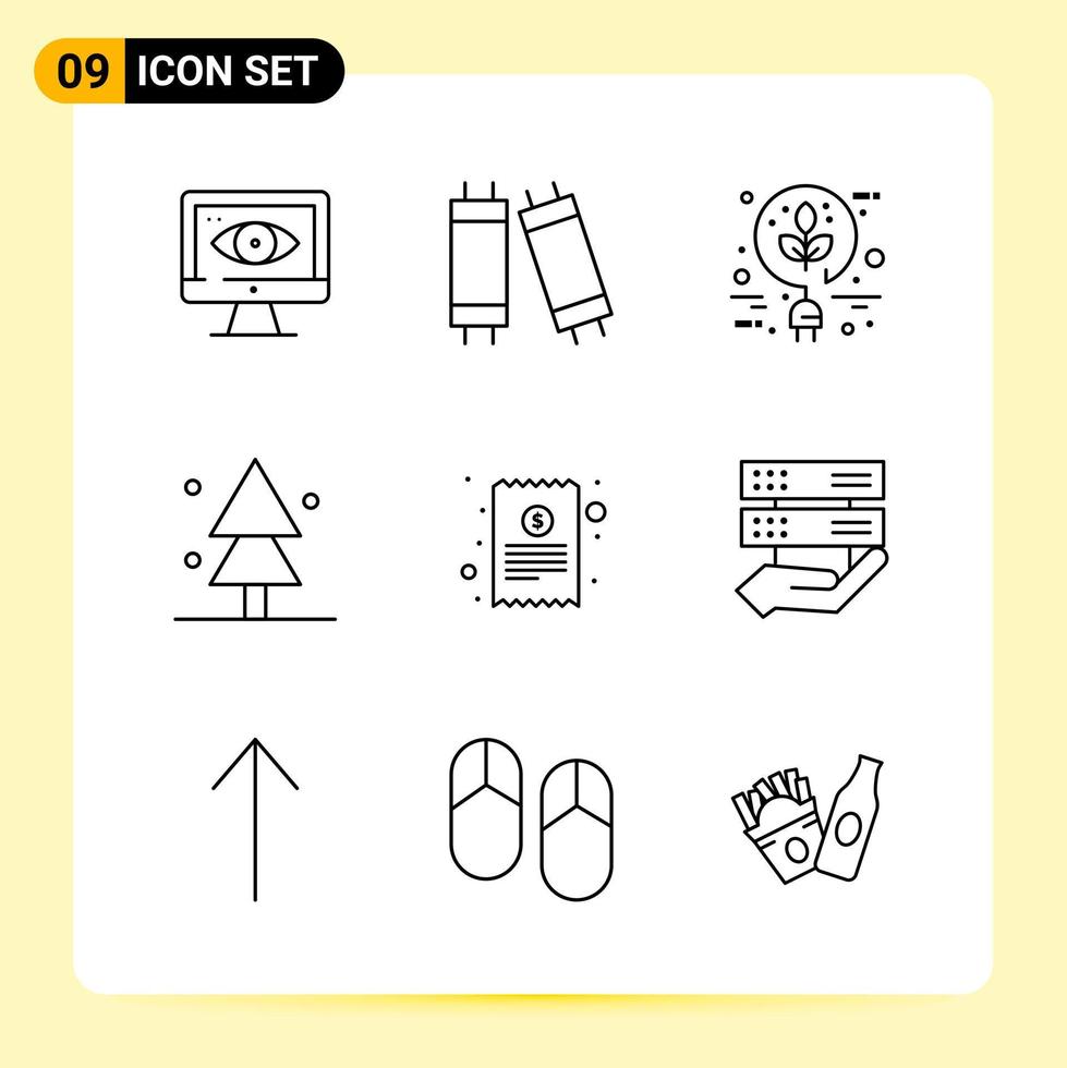 9 Creative Icons for Modern website design and responsive mobile apps 9 Outline Symbols Signs on White Background 9 Icon Pack vector