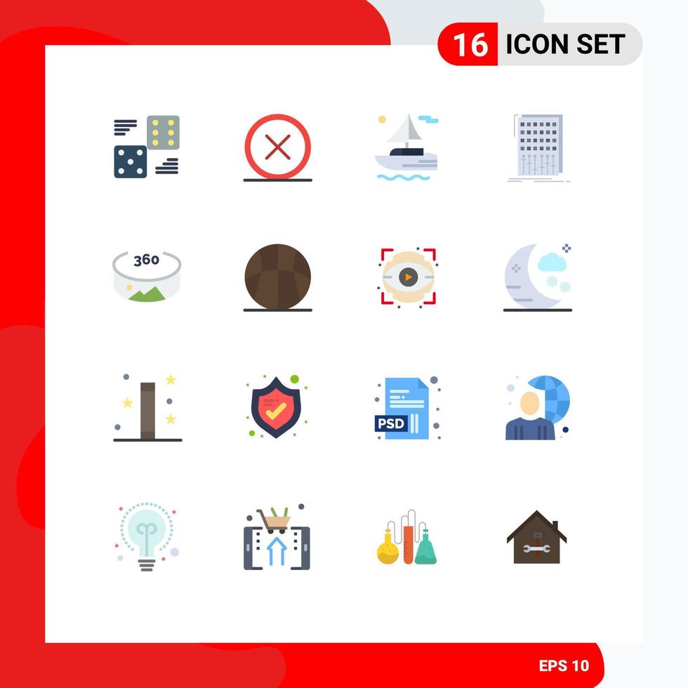 Flat Color Pack of 16 Universal Symbols of studio mix delete control transport Editable Pack of Creative Vector Design Elements