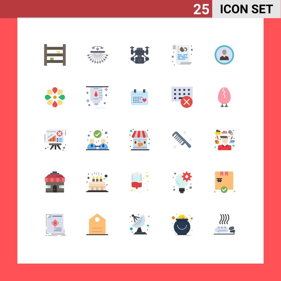 Set of 25 Modern UI Icons Symbols Signs for security policy structure data technology Editable Vector Design Elements