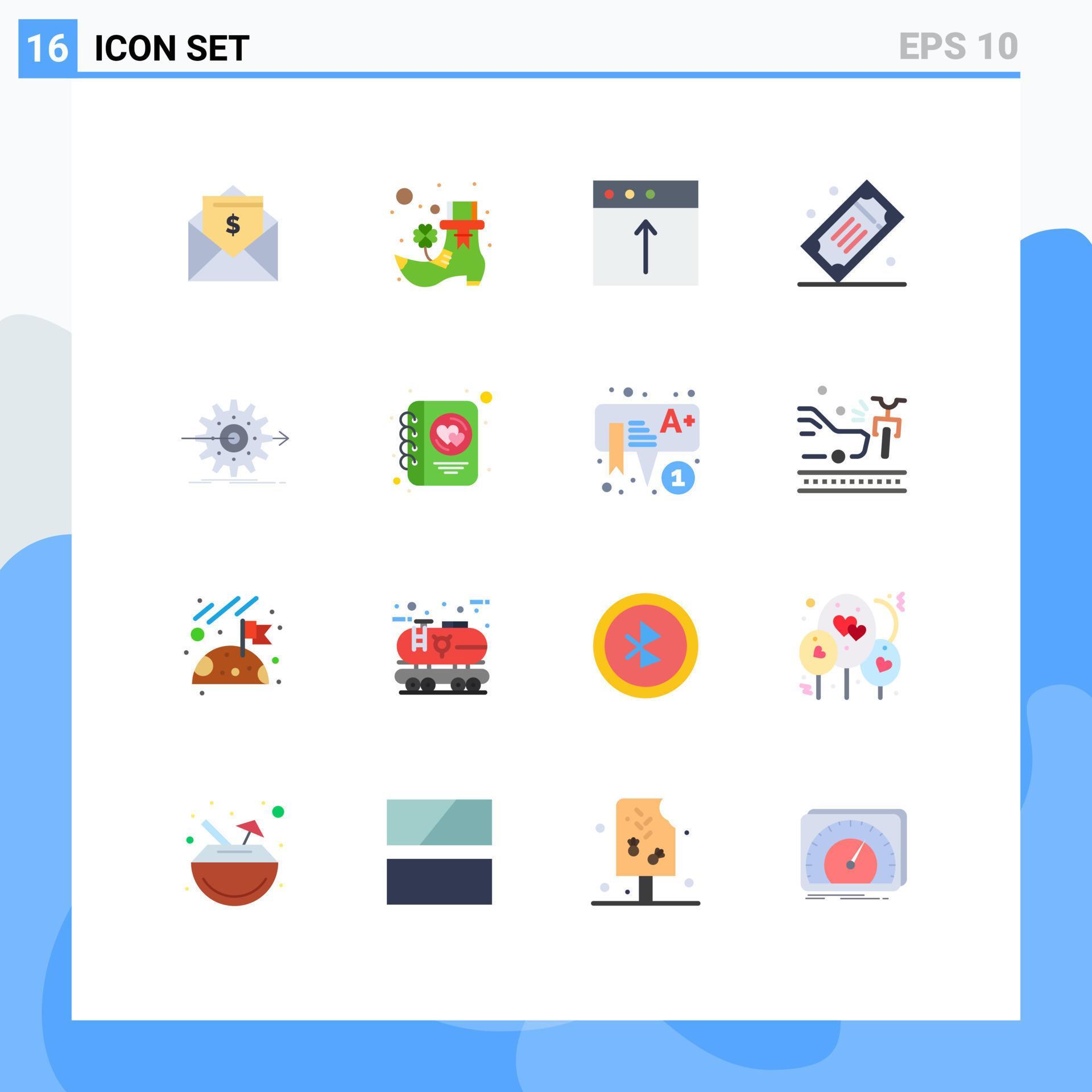 16 Flat Color concept for Websites Mobile and Apps progress tickets