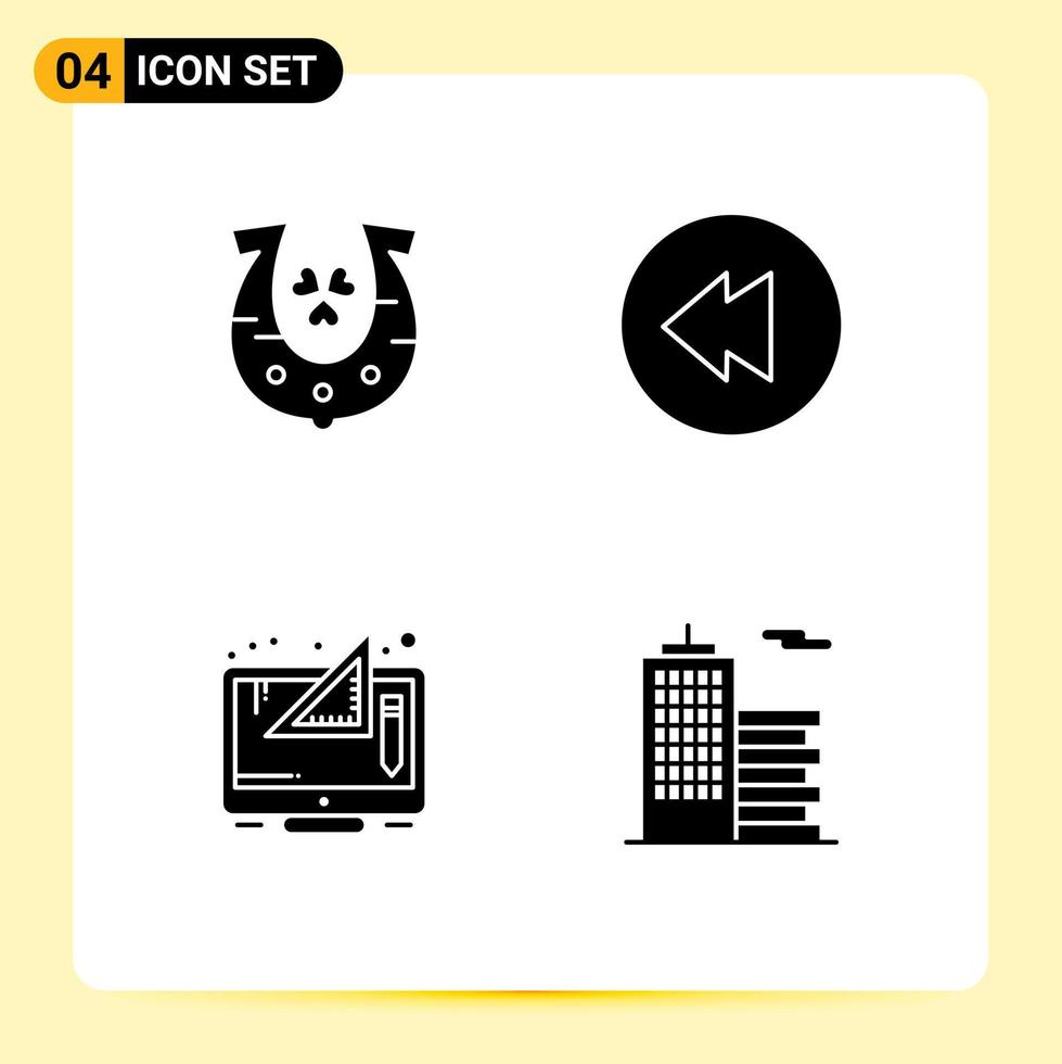 Stock Vector Icon Pack of Line Signs and Symbols for clover graphic luck creative building Editable Vector Design Elements
