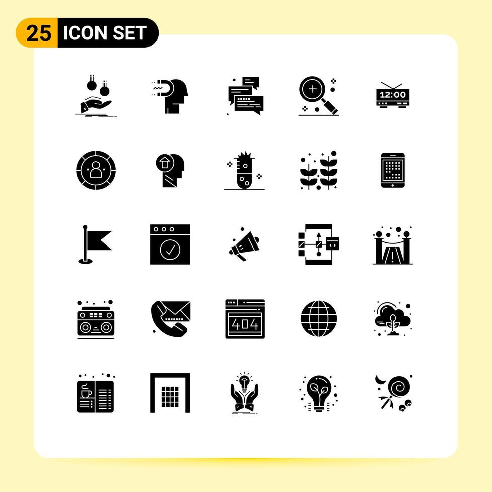 conjunto de 25 iconos de ui modernos símbolos signos para agregar mensajes de flecha de influencia elementos de diseño vectorial editables vector