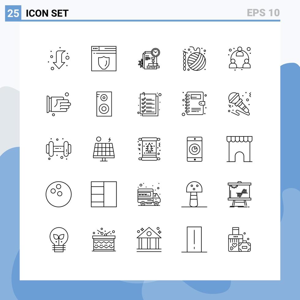 25 Creative Icons Modern Signs and Symbols of marketing knit file hobbies crafts Editable Vector Design Elements