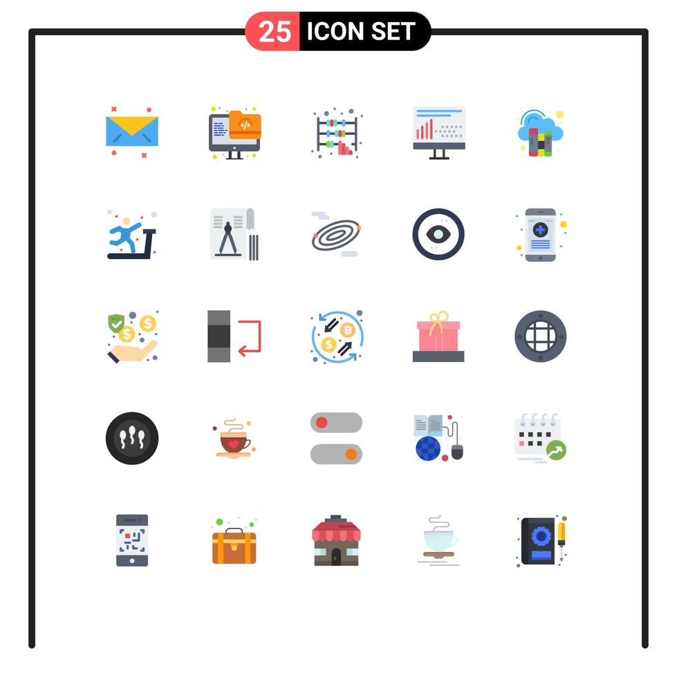 25 Creative Icons Modern Signs and Symbols of book statistics business programing design Editable Vector Design Elements