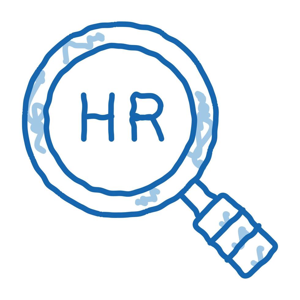 human resource research doodle icon hand drawn illustration vector