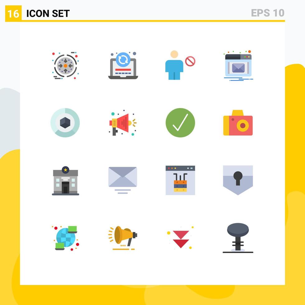 User Interface Pack of 16 Basic Flat Colors of delivery popup avatar notification human Editable Pack of Creative Vector Design Elements