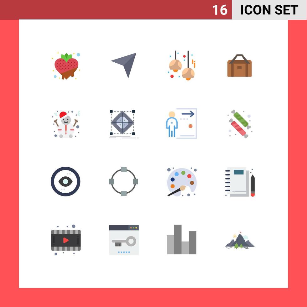 Universal Icon Symbols Group of 16 Modern Flat Colors of sports equipment mail bag lamps Editable Pack of Creative Vector Design Elements