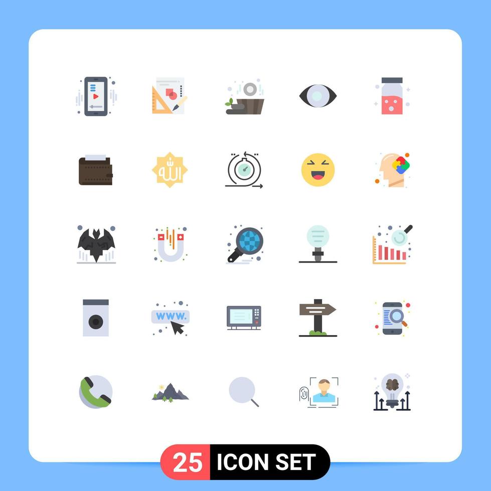 25 Creative Icons Modern Signs and Symbols of medical health sauna drugs eye Editable Vector Design Elements