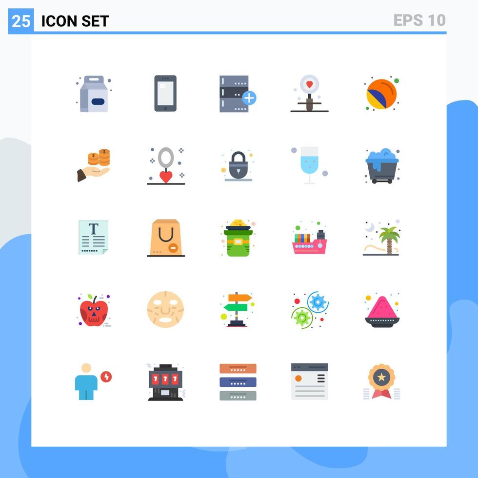 25 Creative Icons Modern Signs and Symbols of search heart samsung date data Editable Vector Design Elements