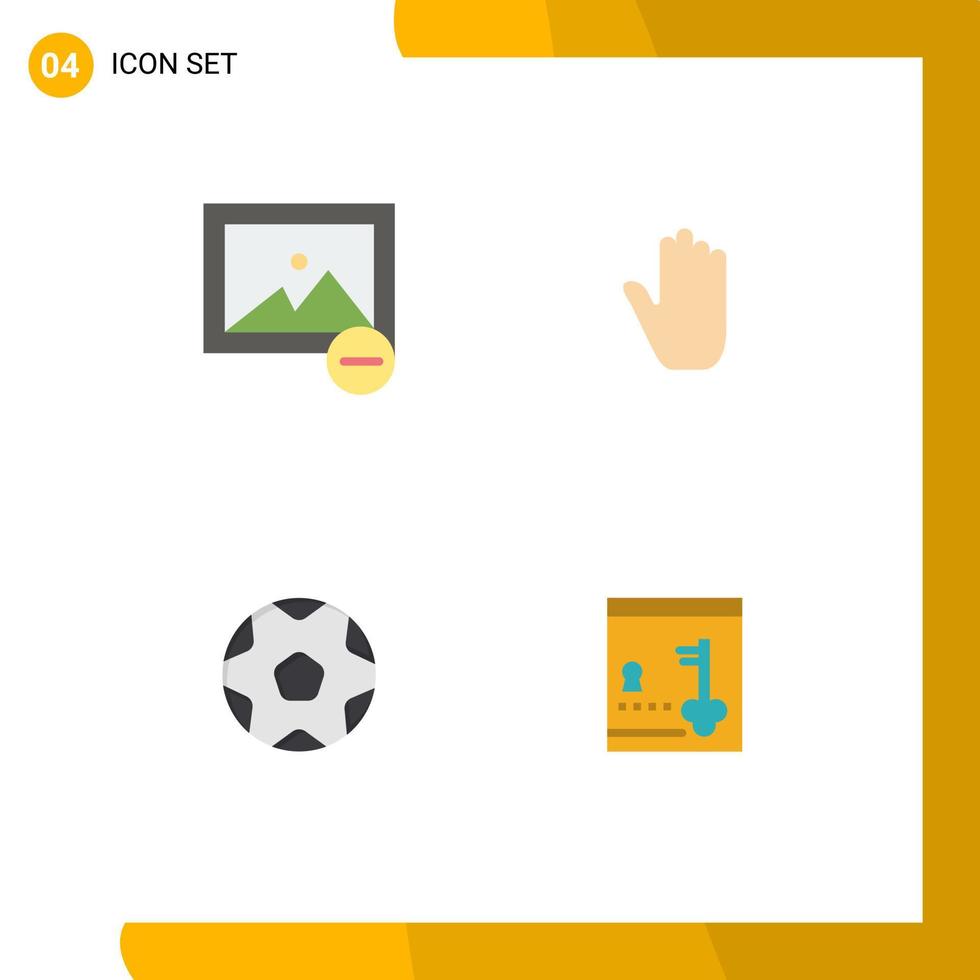 paquete de iconos de vector de stock de 4 signos y símbolos de línea para eliminar elementos de diseño de vector editables seguros de interfaz de lenguaje corporal deportivo