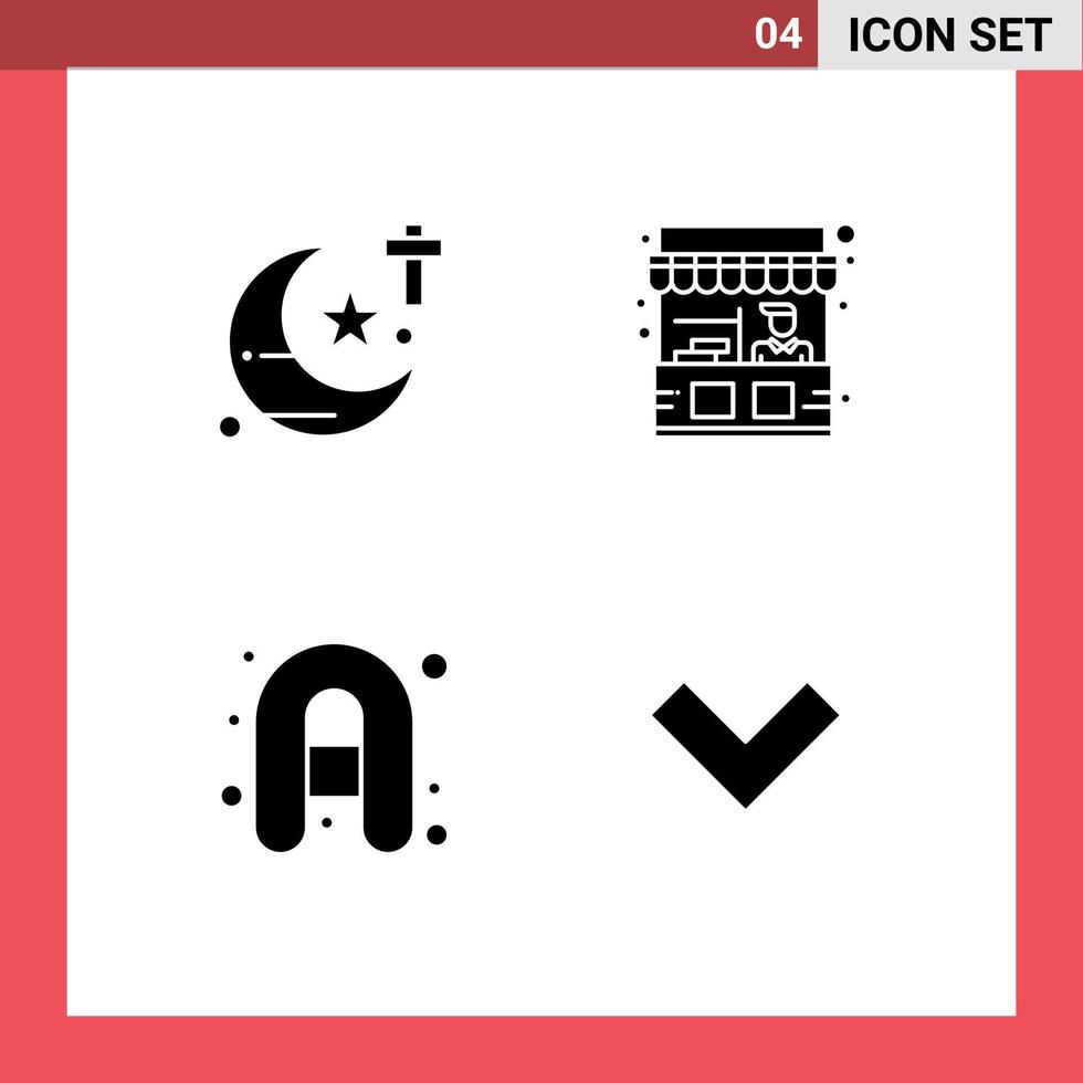 Universal Solid Glyphs Set for Web and Mobile Applications religion camping theology stand arrow Editable Vector Design Elements