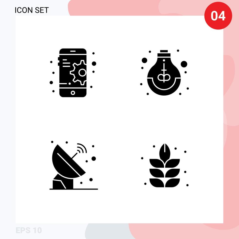 Set of Modern UI Icons Symbols Signs for configuration astronomy education school signal Editable Vector Design Elements