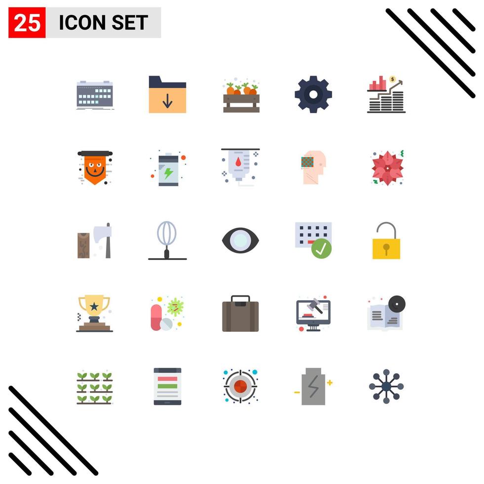 25 Flat Color concept for Websites Mobile and Apps money business grocery drawing create Editable Vector Design Elements