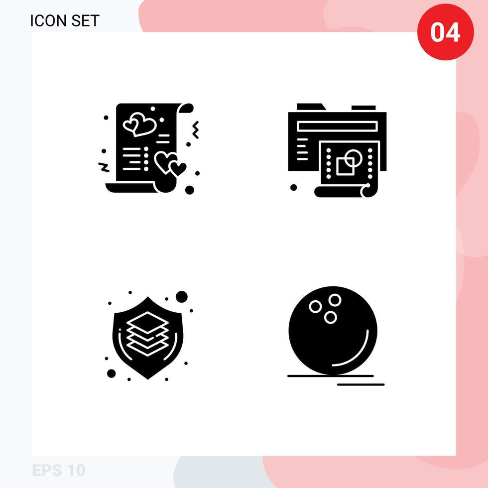 Universal Solid Glyphs Set for Web and Mobile Applications card brain love process graphic Editable Vector Design Elements