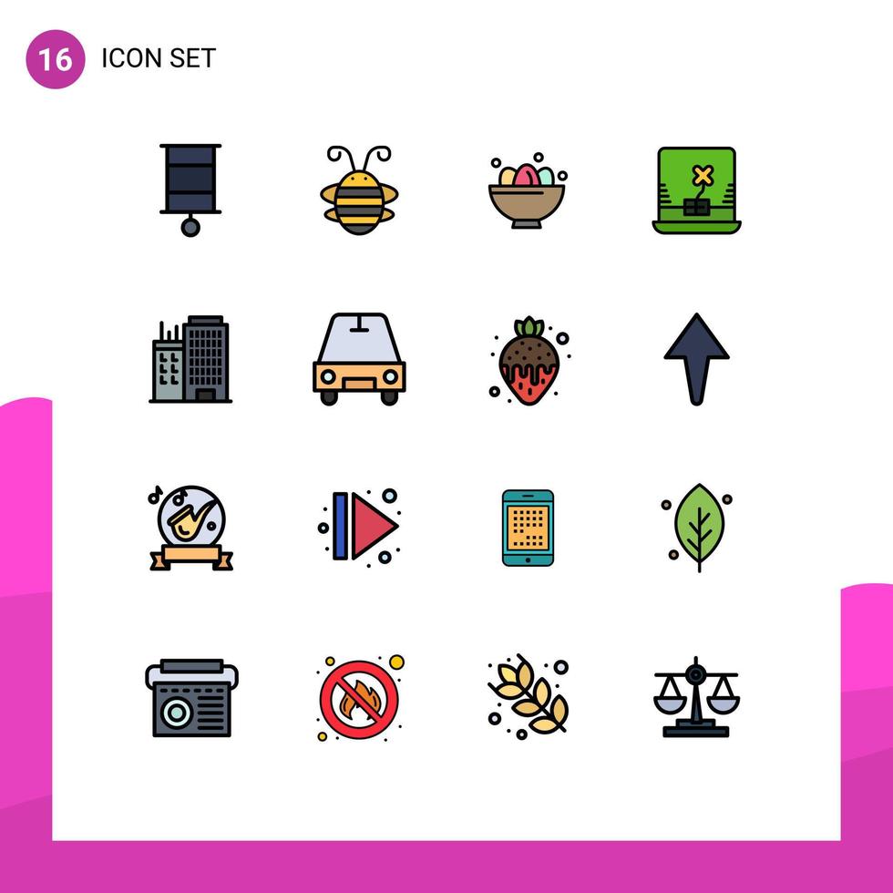 16 Creative Icons Modern Signs and Symbols of building computer ladybug laptop egg Editable Creative Vector Design Elements