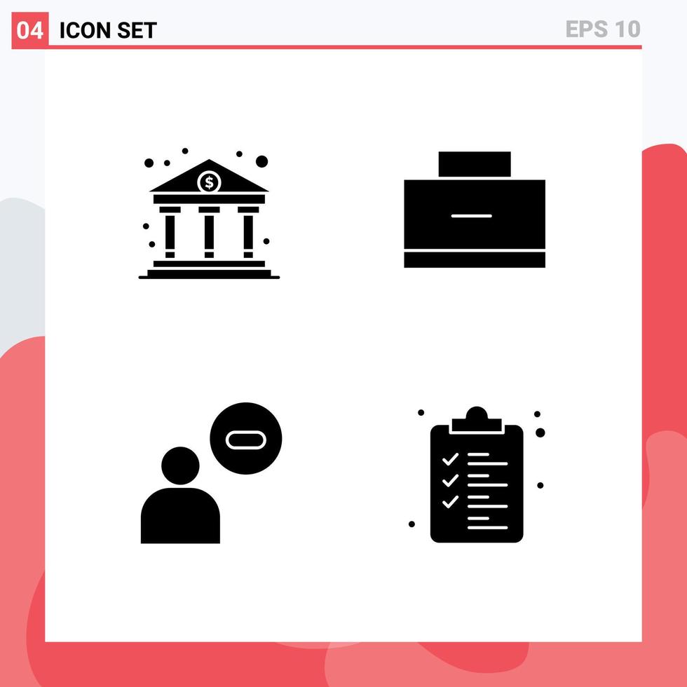 Set of Modern UI Icons Symbols Signs for bank man finance school less Editable Vector Design Elements