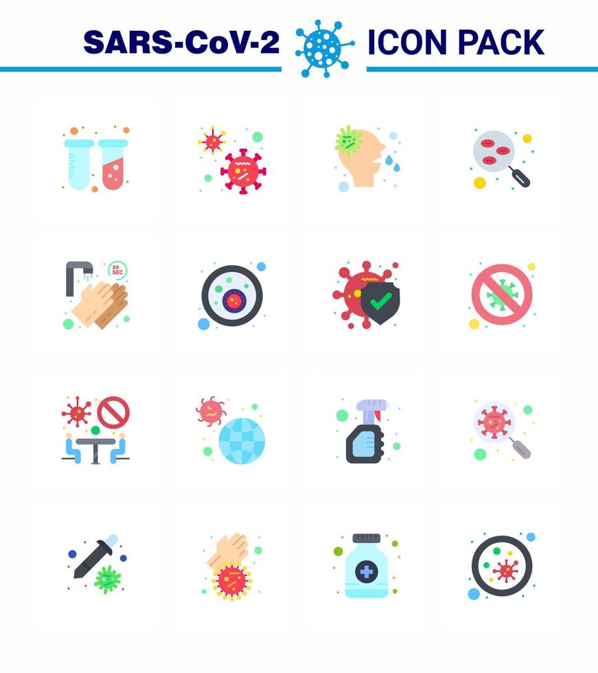 Simple Set of Covid19 Protection Blue 25 icon pack icon included hands sample allergy research blood viral coronavirus 2019nov disease Vector Design Elements
