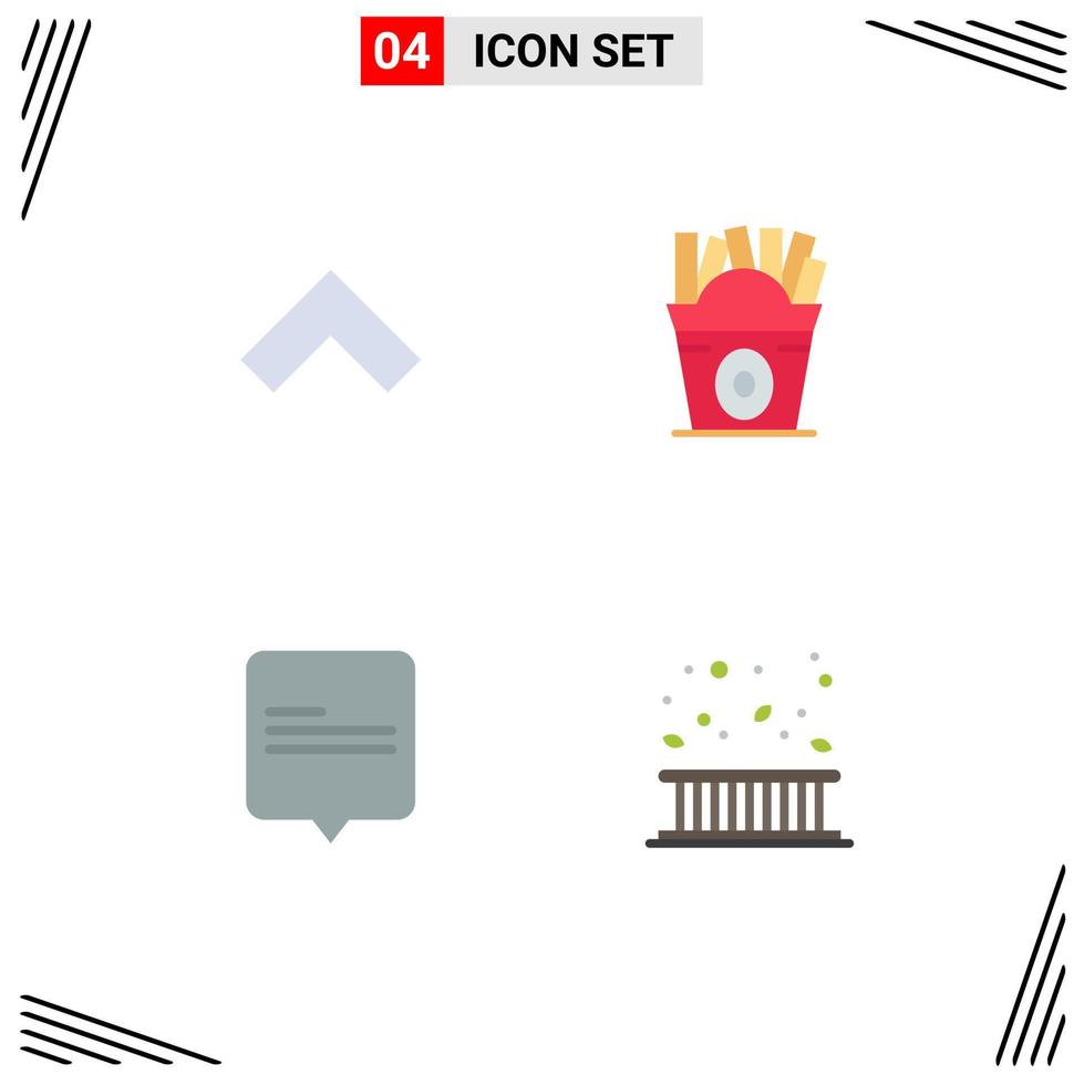 4 Thematic Vector Flat Icons and Editable Symbols of arrow message frise usa border Editable Vector Design Elements