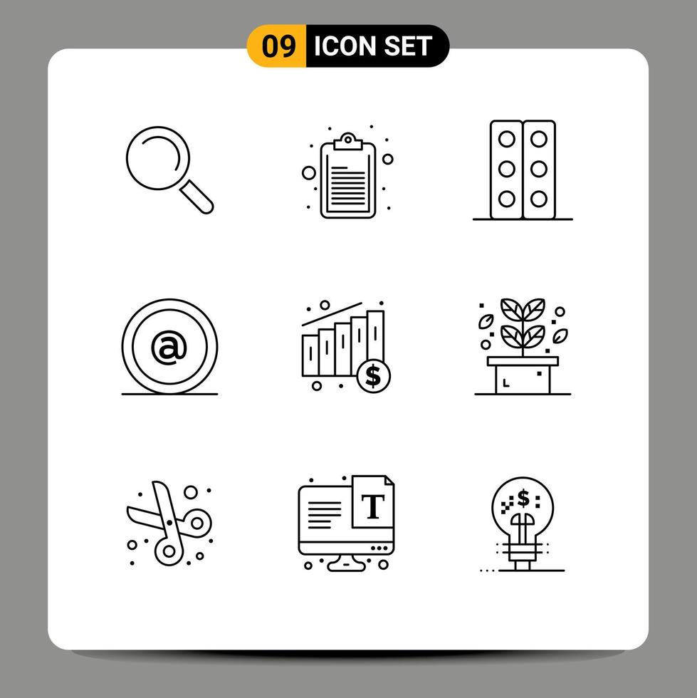 9 Creative Icons Modern Signs and Symbols of herb chart science medical id Editable Vector Design Elements