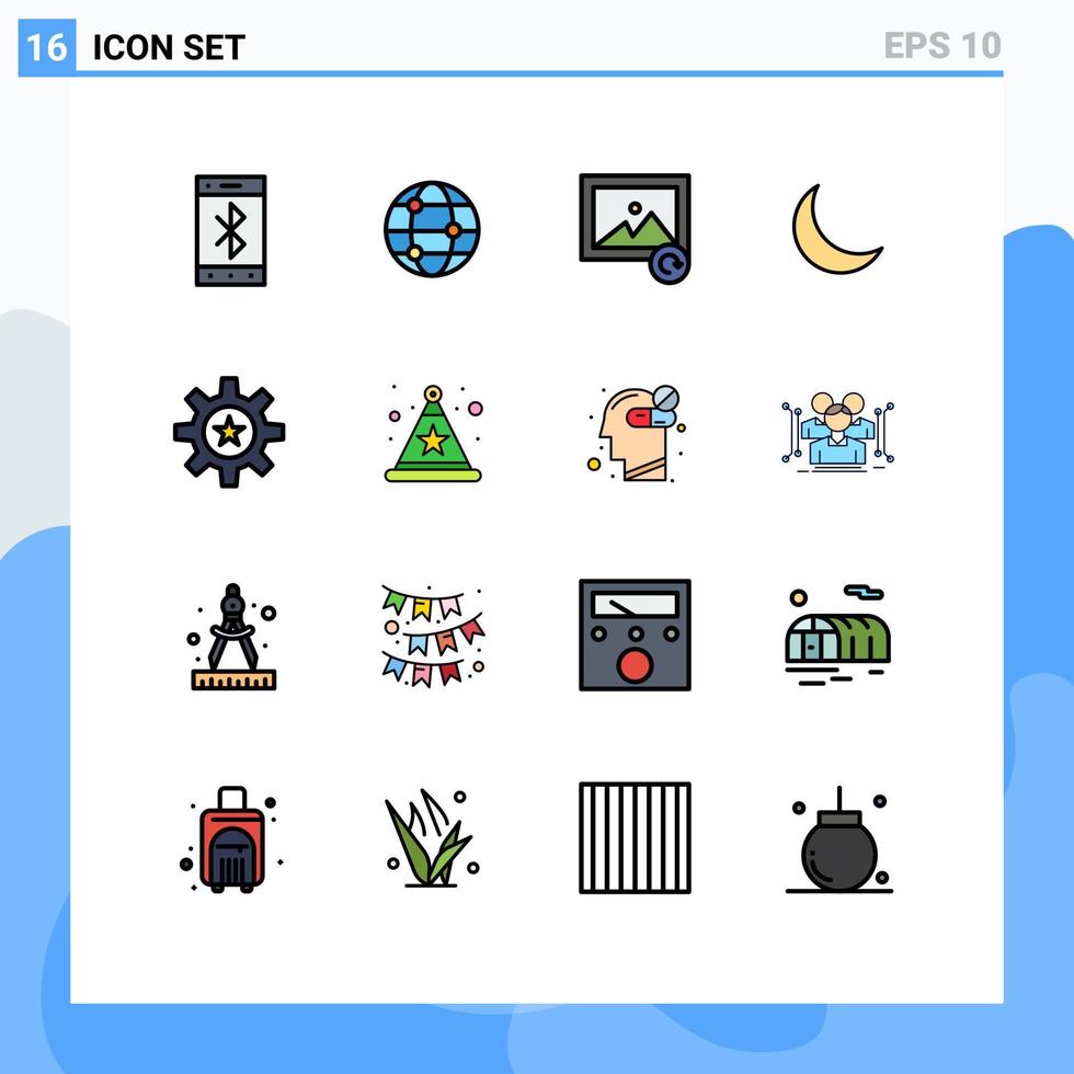 16 Creative Icons Modern Signs and Symbols of resources human photo hr sleep Editable Creative Vector Design Elements