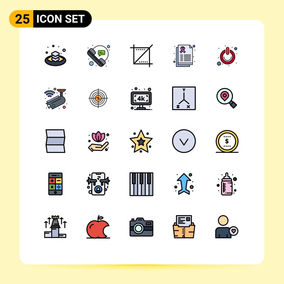 paquete de iconos de vectores de stock de 25 signos y símbolos de línea para elementos de diseño de vectores editables web de cuidado de botones