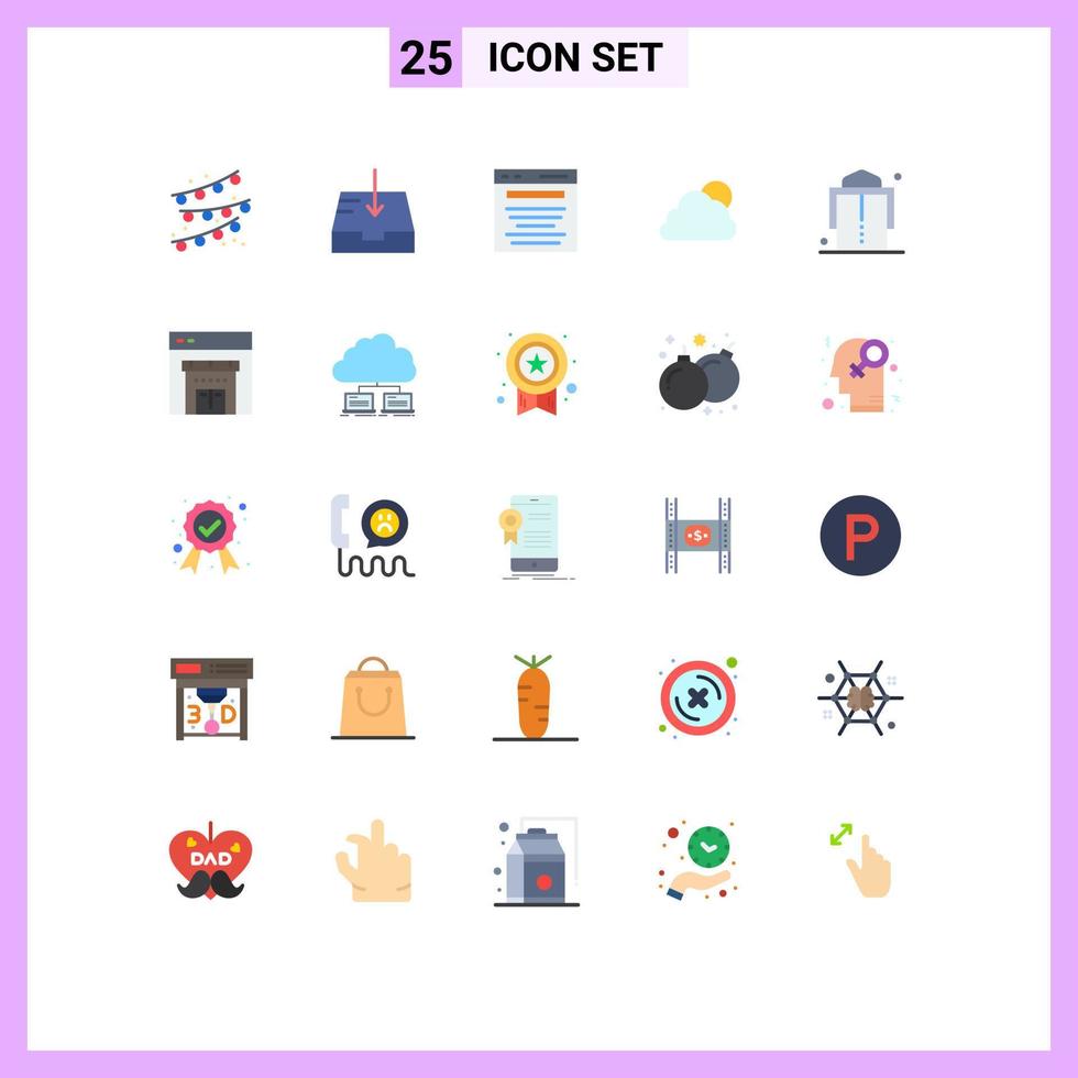 25 Creative Icons Modern Signs and Symbols of girdle belt digital marketing cloudy cloud Editable Vector Design Elements