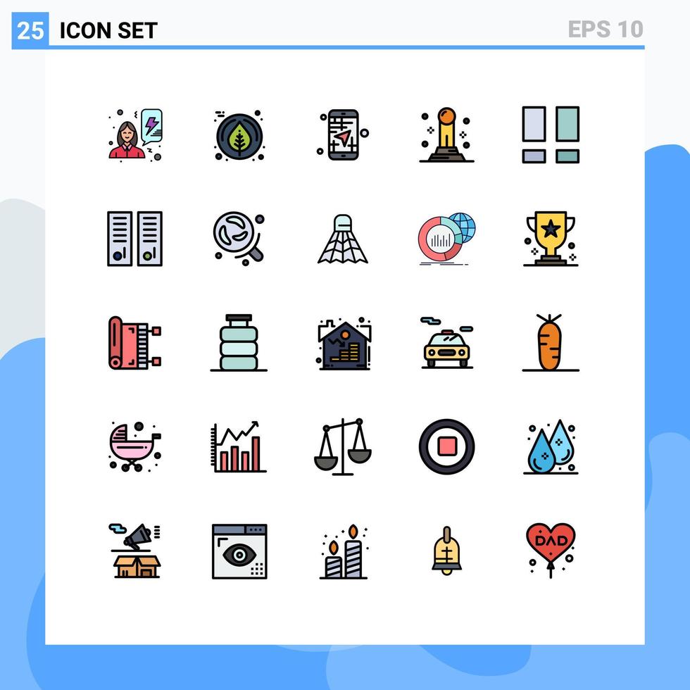 Stock Vector Icon Pack of 25 Line Signs and Symbols for layout collage app pawn business Editable Vector Design Elements