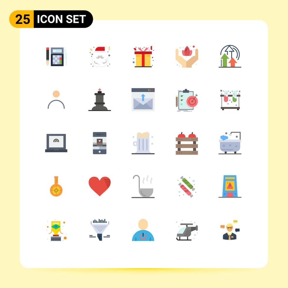 Universal Icon Symbols Group of 25 Modern Flat Colors of method sauna santa care gift Editable Vector Design Elements