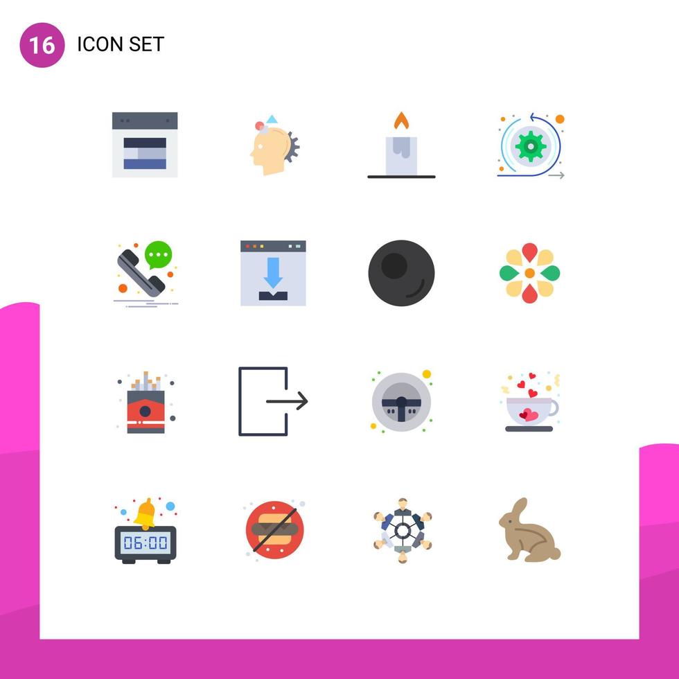 16 Universal Flat Colors Set for Web and Mobile Applications phone sprint idea scrum agile Editable Pack of Creative Vector Design Elements