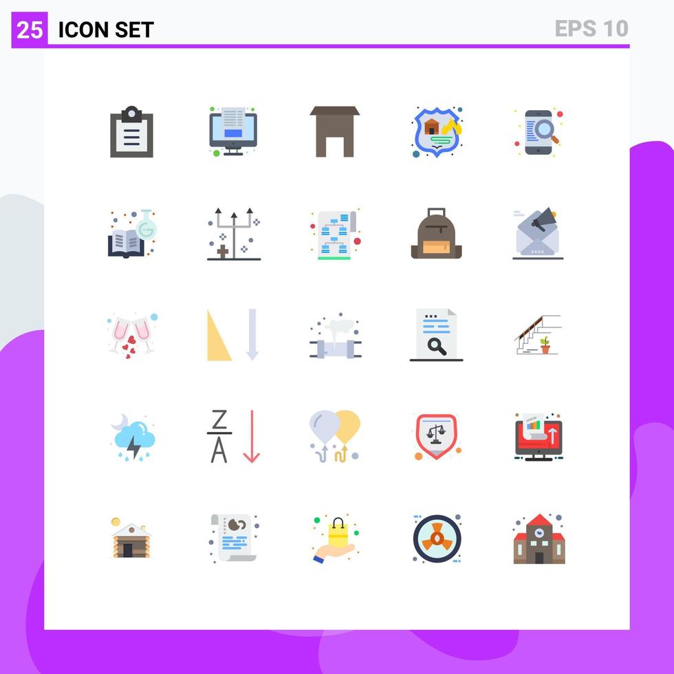 25 Creative Icons Modern Signs and Symbols of search find institute building storage hosting Editable Vector Design Elements