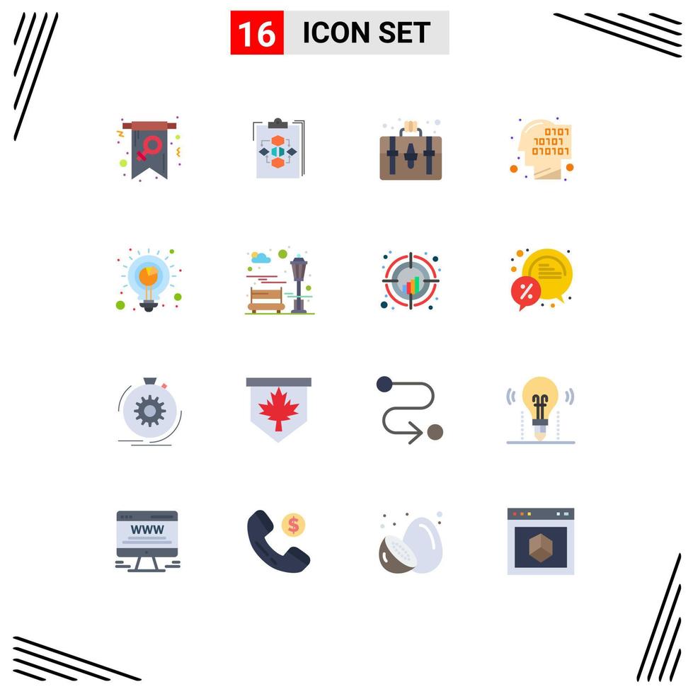 16 Universal Flat Colors Set for Web and Mobile Applications code hobby flow hobbies handbag Editable Pack of Creative Vector Design Elements