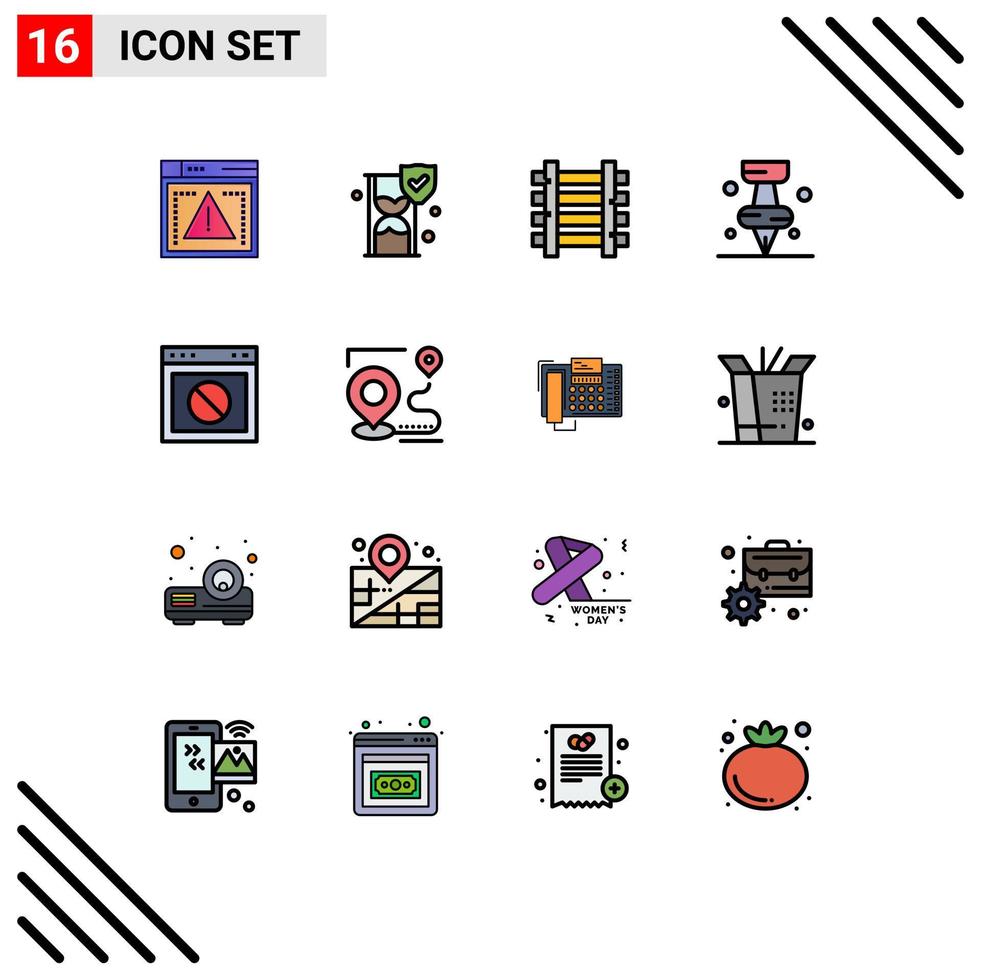 16 Creative Icons Modern Signs and Symbols of warning app railways pi education Editable Creative Vector Design Elements