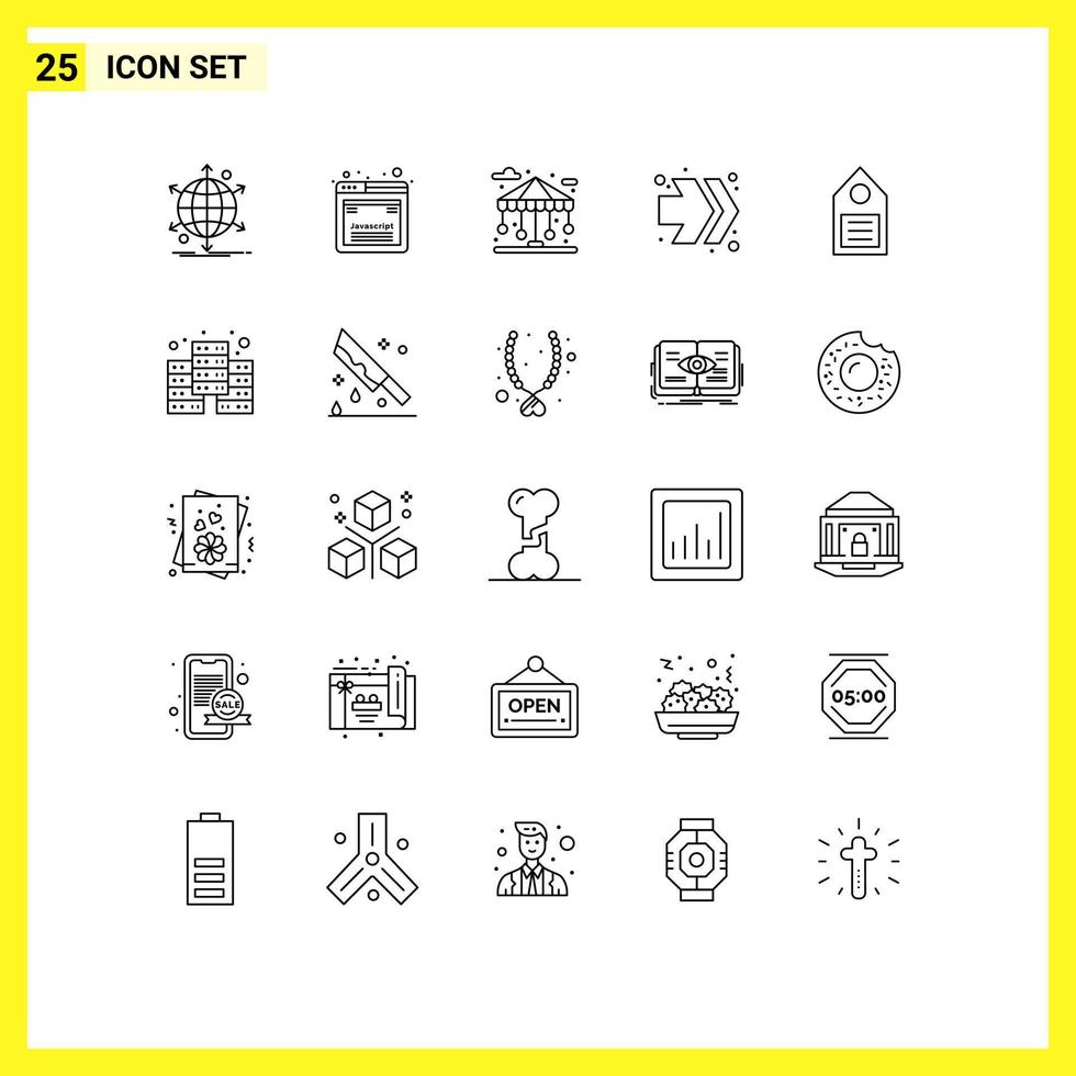 Pictogram Set of 25 Simple Lines of ecology right web fast forward life Editable Vector Design Elements