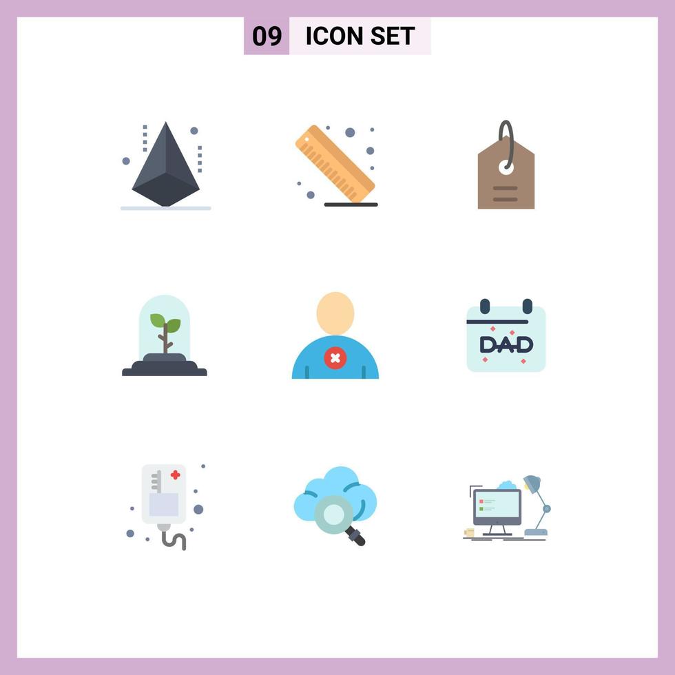 Stock Vector Icon Pack of 9 Line Signs and Symbols for calendar man price delete leaf Editable Vector Design Elements