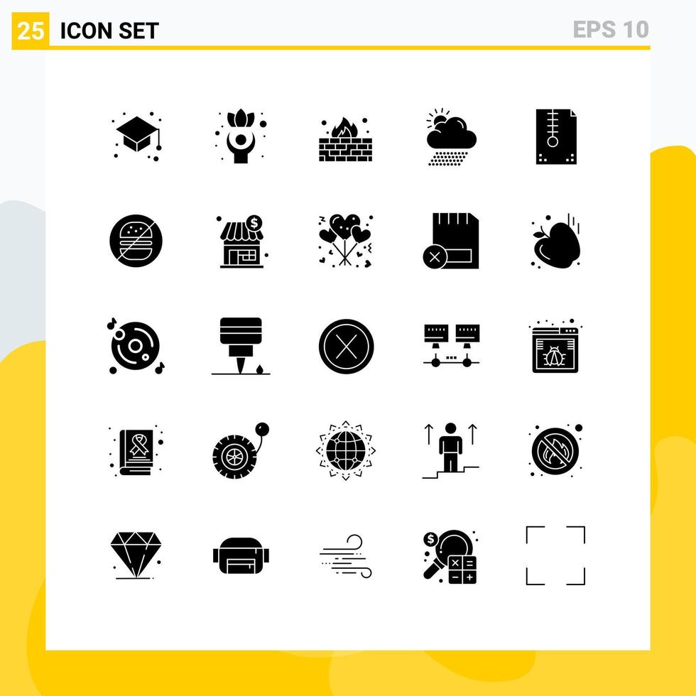 25 Creative Icons Modern Signs and Symbols of archive file sun antivirus weather cloud Editable Vector Design Elements