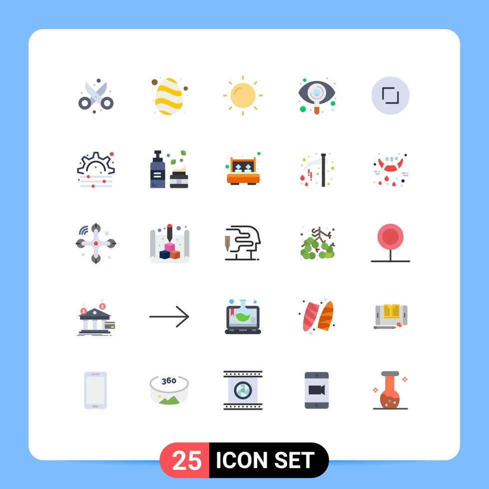 Universal Icon Symbols Group of 25 Modern Flat Colors of enlarge arrows spring view search Editable Vector Design Elements