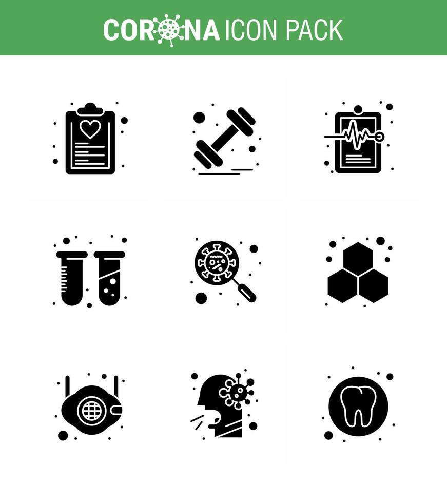 Coronavirus Prevention 25 icon Set Blue scan virus tubes sports test medical record viral coronavirus 2019nov disease Vector Design Elements