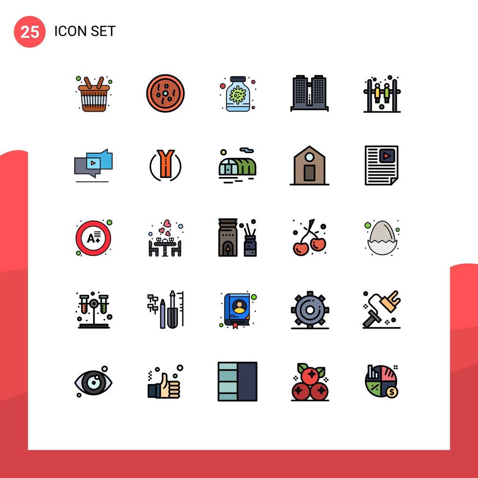 25 Creative Icons Modern Signs and Symbols of hockey bar capsule work office Editable Vector Design Elements