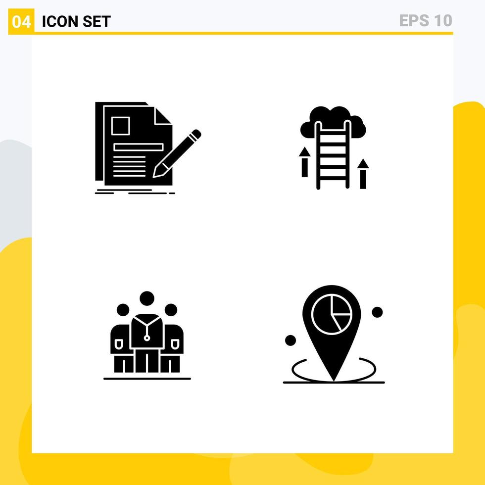 Solid Glyph concept for Websites Mobile and Apps document server pen download medicine Editable Vector Design Elements