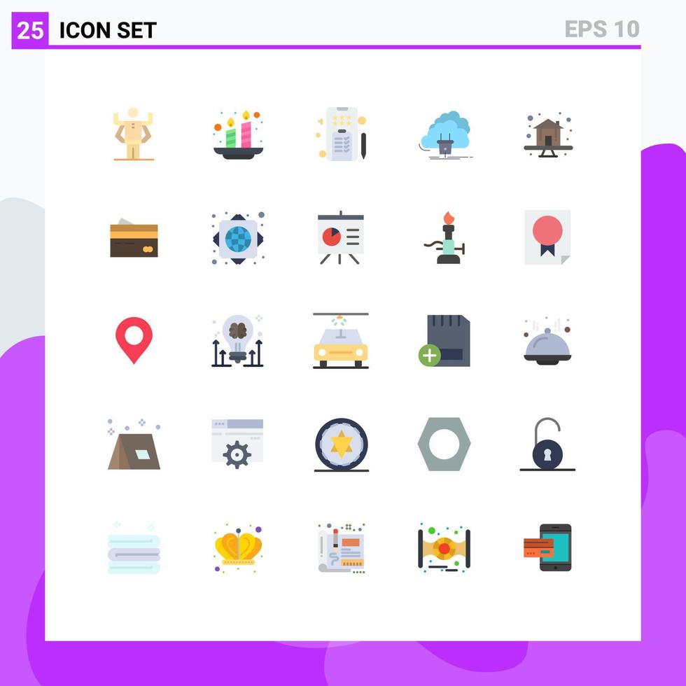 Stock Vector Icon Pack of 25 Line Signs and Symbols for home power marketing network connection Editable Vector Design Elements