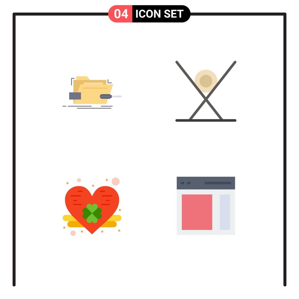 User Interface Pack of 4 Basic Flat Icons of box sushi tech fast food heart Editable Vector Design Elements