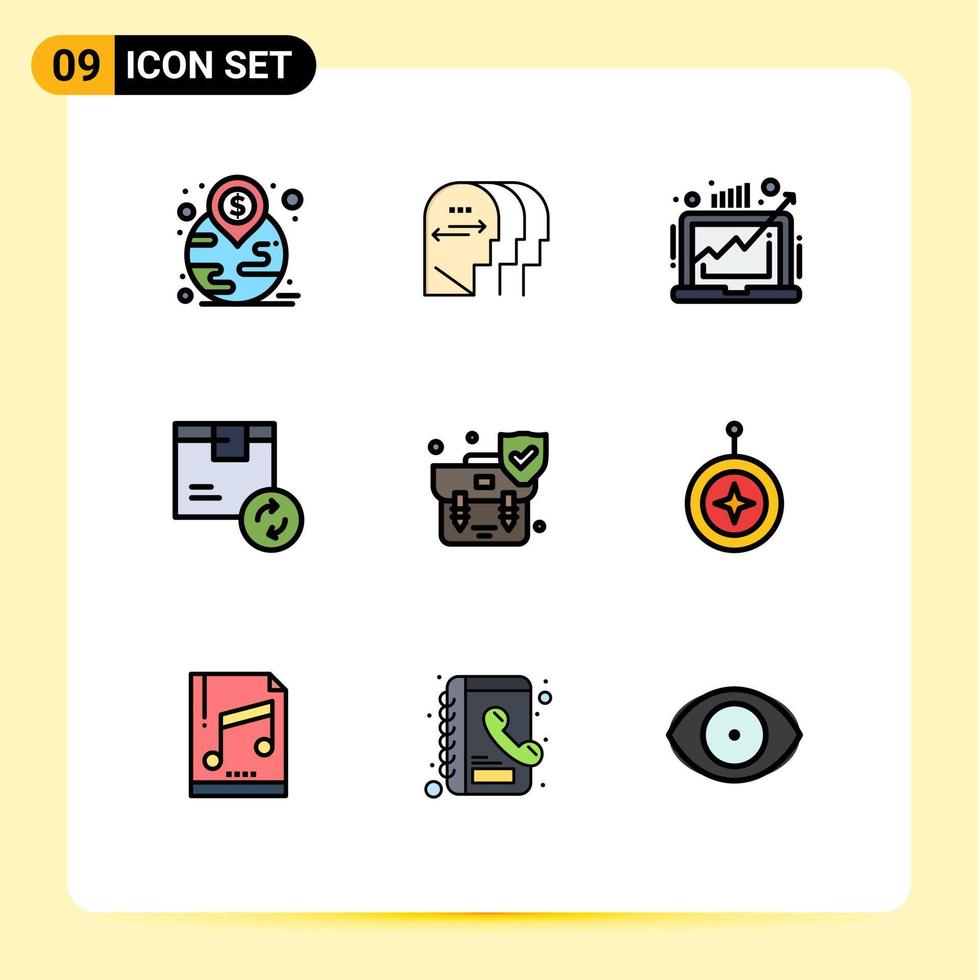 Stock Vector Icon Pack of 9 Line Signs and Symbols for shipping product business delivery profit Editable Vector Design Elements