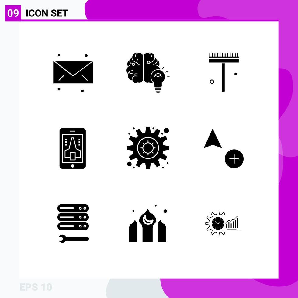 9 Creative Icons Modern Signs and Symbols of motivation smartphone garden mobile game Editable Vector Design Elements