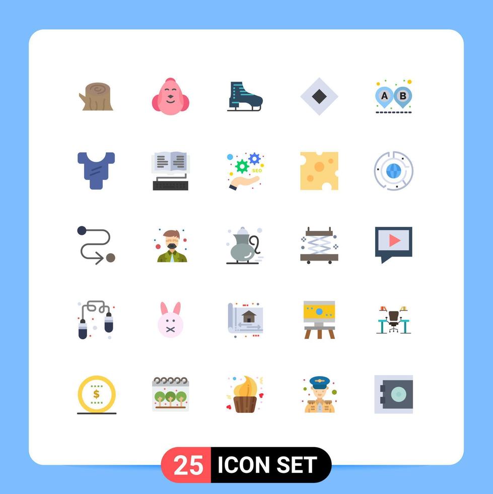 Group of 25 Flat Colors Signs and Symbols for symbols soap happy sign skates Editable Vector Design Elements