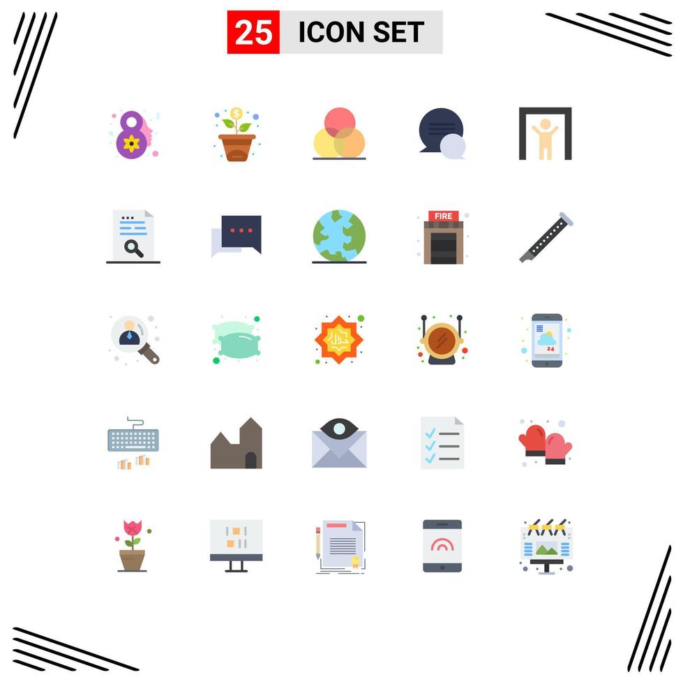 25 Creative Icons Modern Signs and Symbols of data security wheel scanner messages Editable Vector Design Elements
